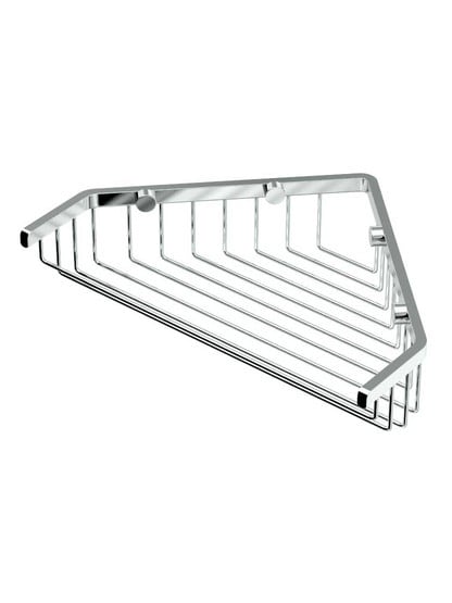 9 1/4 inch Shower Corner Basket in Polished Chrome.